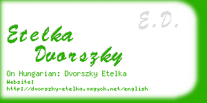 etelka dvorszky business card